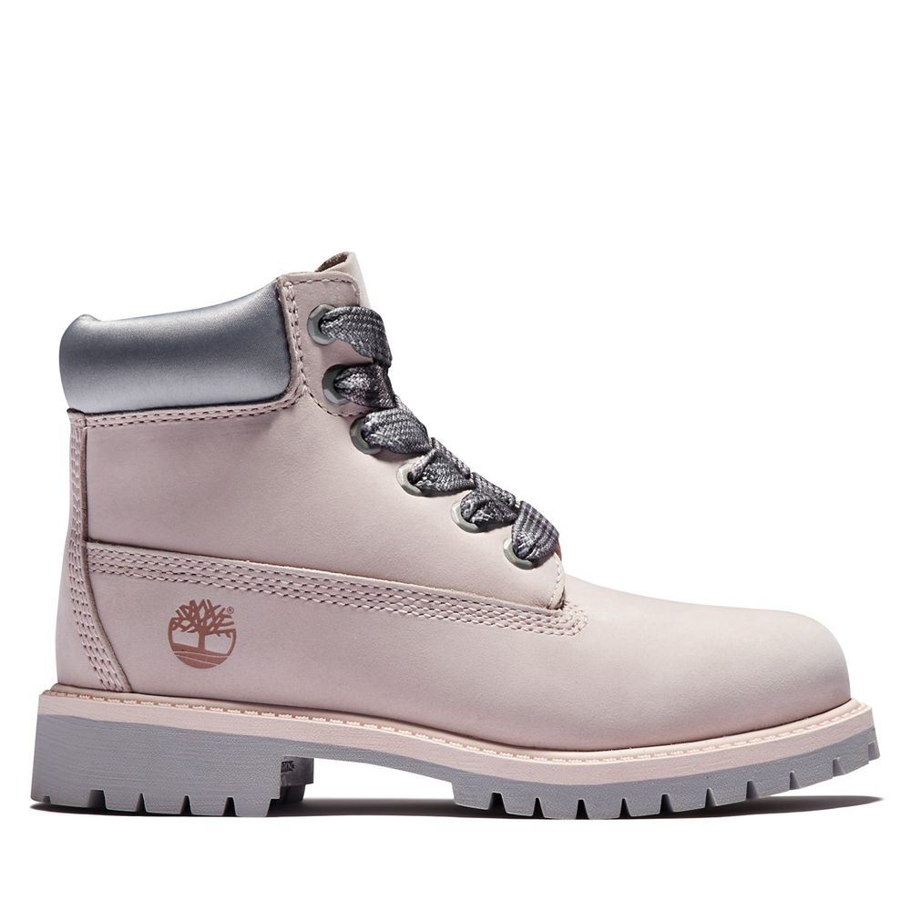 Botas 6-Inch Timberland Argentina Niños - 6-Inch Junior Premium Waterproof - Rosas - NSXFJZ-879